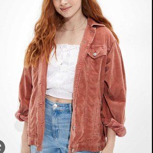 American Eagle Oversized Corduroy Jacket XS Rust